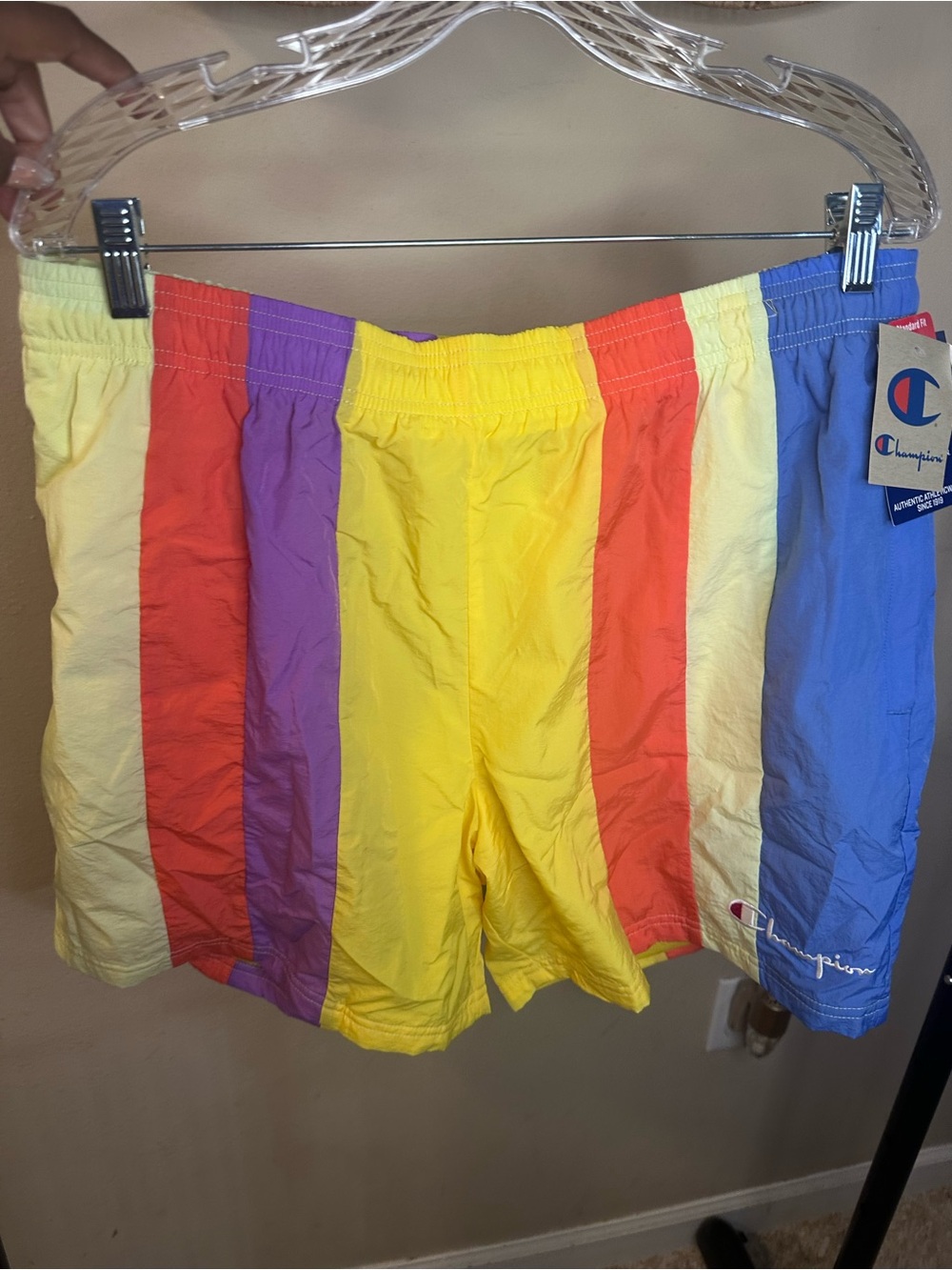 Champion Swim shorts Rainbow Stripe Shorts - Yellow, Purple, Red, Blue
